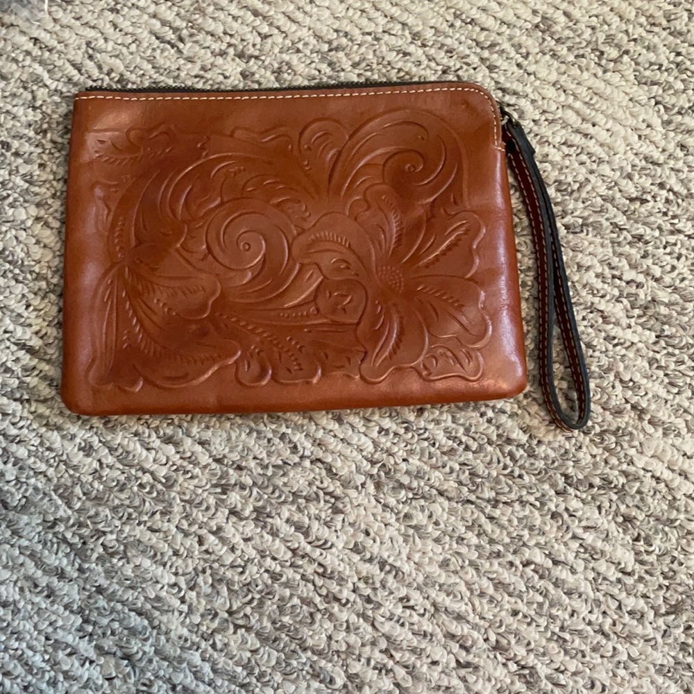 Small leather clutch